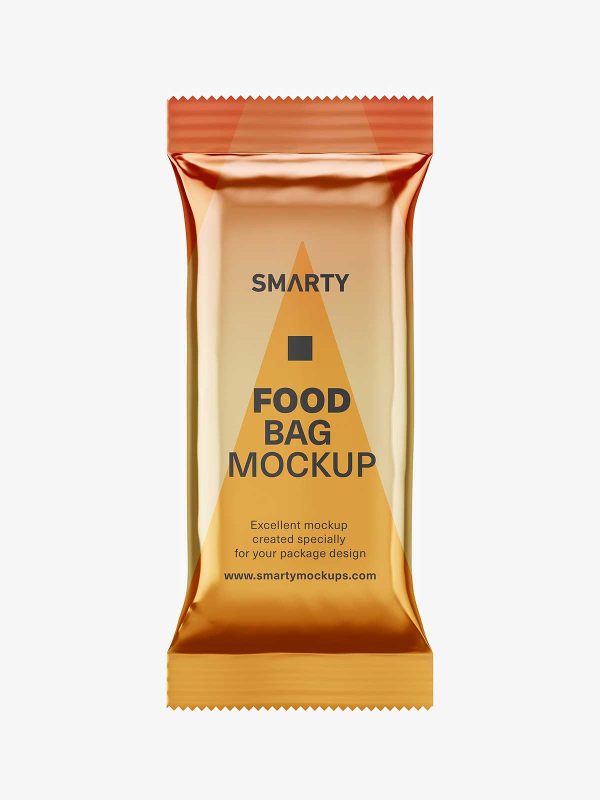 Food pouch mockup / metallic