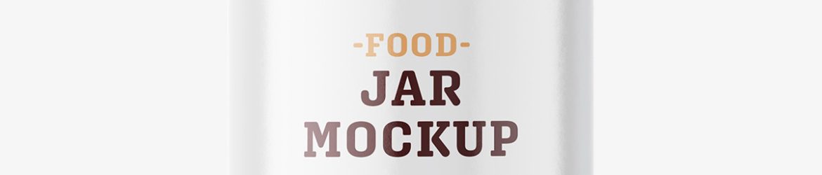 Food sauce jar mockup