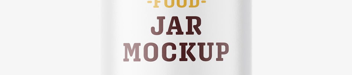 Food sauce jar mockup