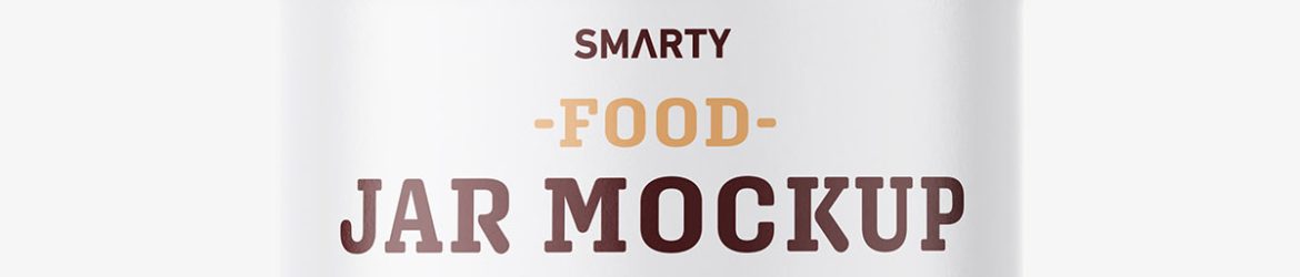 Food sauce jar mockup