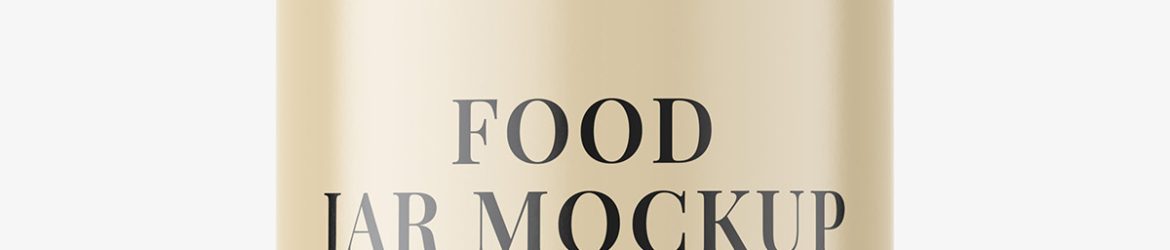 Food sauce jar mockup
