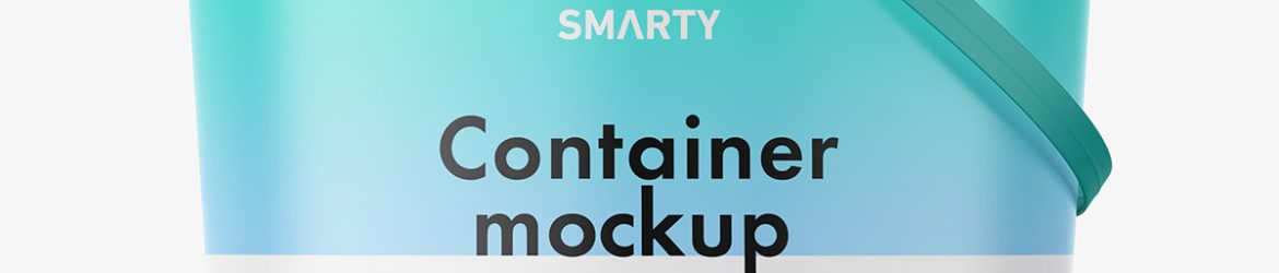 Food snap-lock container mockup / glossy