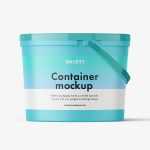 Food snap-lock container mockup / matt
