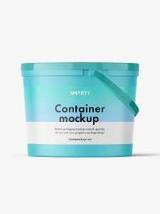 Food snap-lock container mockup / matt