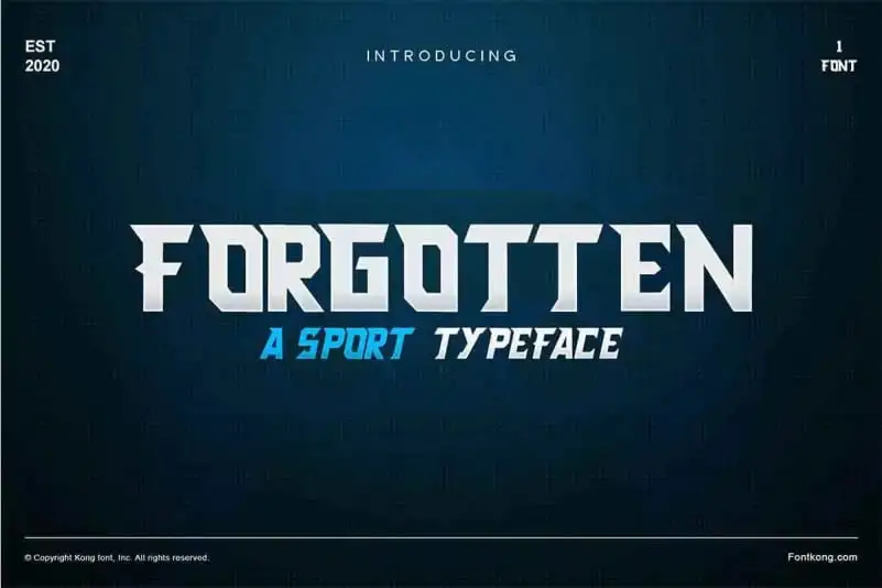 Forgotten Display Font