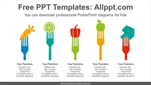 Fork food list PowerPoint Diagram Template