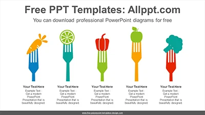Fork food list PowerPoint Diagram Template
