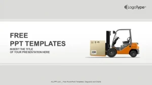 Forklift In A Warehouse PowerPoint Templates