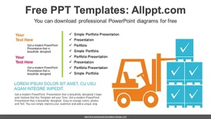 Forklift Truck PowerPoint Diagram
