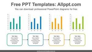 Four Bar Chart PowerPoint Diagram