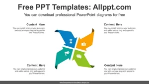 Four Bent Arrow PowerPoint Diagram