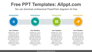 Four Circle list PowerPoint Diagram Template