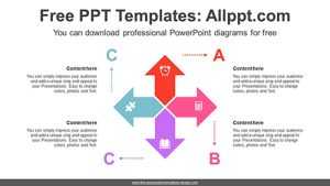 Four Direction Arrow PPT Diagram