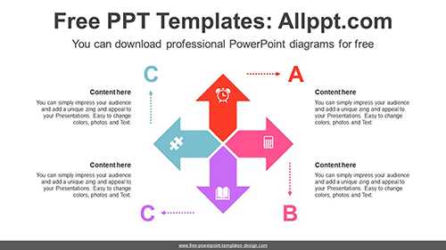 Four Direction Arrow PPT Diagram