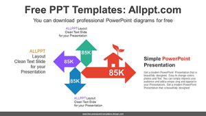 Four-Direction Arrow Progress PPT Diagram
