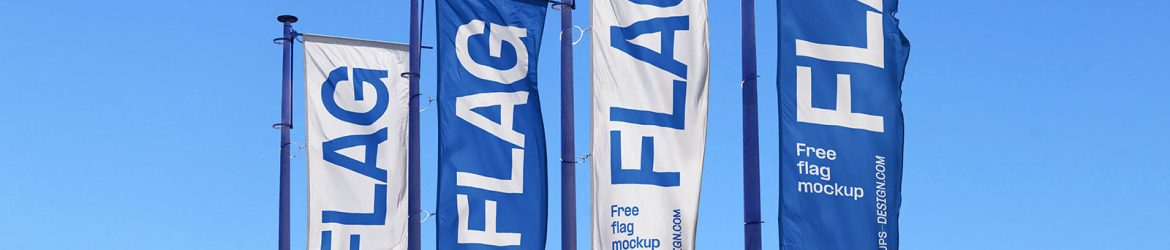 Four flags mockup