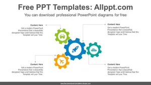 Four gears PowerPoint Diagram Template