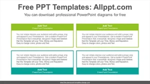 Four line rectangle PowerPoint Diagram Template