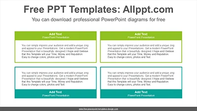 Four line rectangle PowerPoint Diagram Template