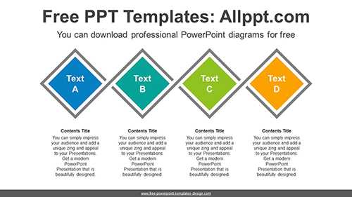 Four Options Rhombus PowerPoint Diagram