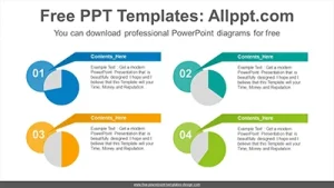 Four pie chart PowerPoint Diagram Template