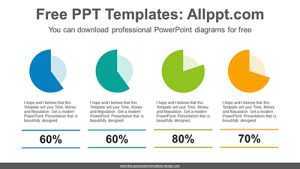 Four Pie Charts PowerPoint Diagram