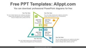 Four Pinwheel Wing PowerPoint Diagram