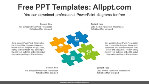 Four Puzzle Piece PowerPoint Diagram