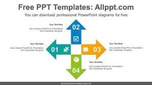 Four Radial Arrow PowerPoint Diagram