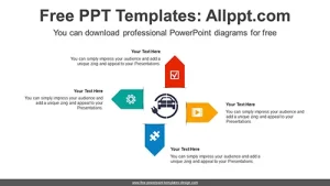 Four Radial Arrow PPT Diagram