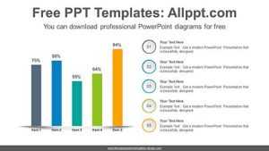 Four Vertical Bar Chart PPT Diagram