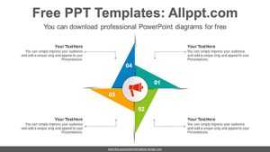 Four-Wing Pinwheel PowerPoint Diagram