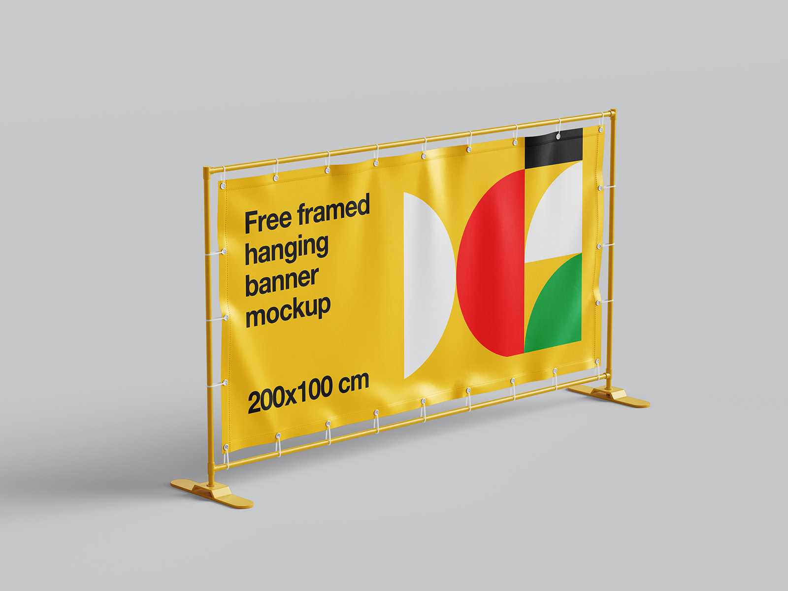 Framed hanging banner mockup - Instant Download