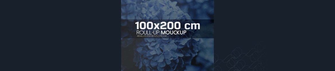 Free 100×200 CM Rollup Mockup (PSD)