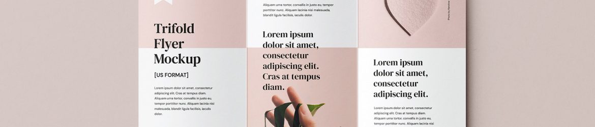 Free 2,85x5,5 in flyer mockup - Instant Download