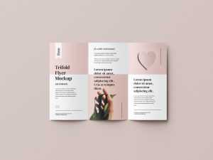 Free 2,85x5,5 in flyer mockup - Instant Download