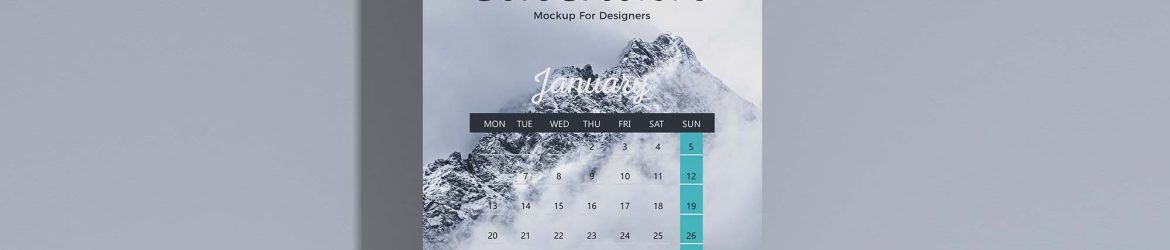 Free 2020 Wall Calendar Mockup (PSD)