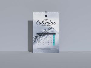 Free 2020 Wall Calendar Mockup (PSD)