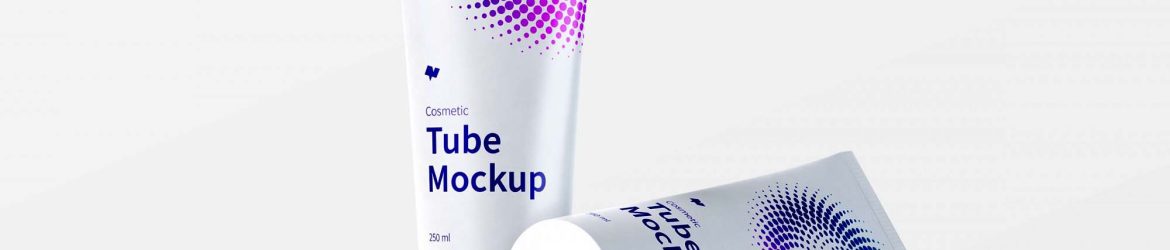 Free 250ml Cosmetic Tubes Mockup (PSD)