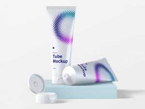 Free 250ml Cosmetic Tubes Mockup (PSD)