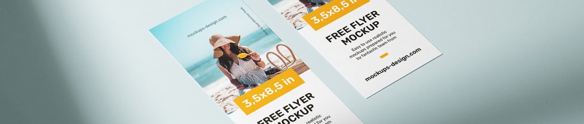 Free 3,5x8,5 in flyer mockup - Instant Download