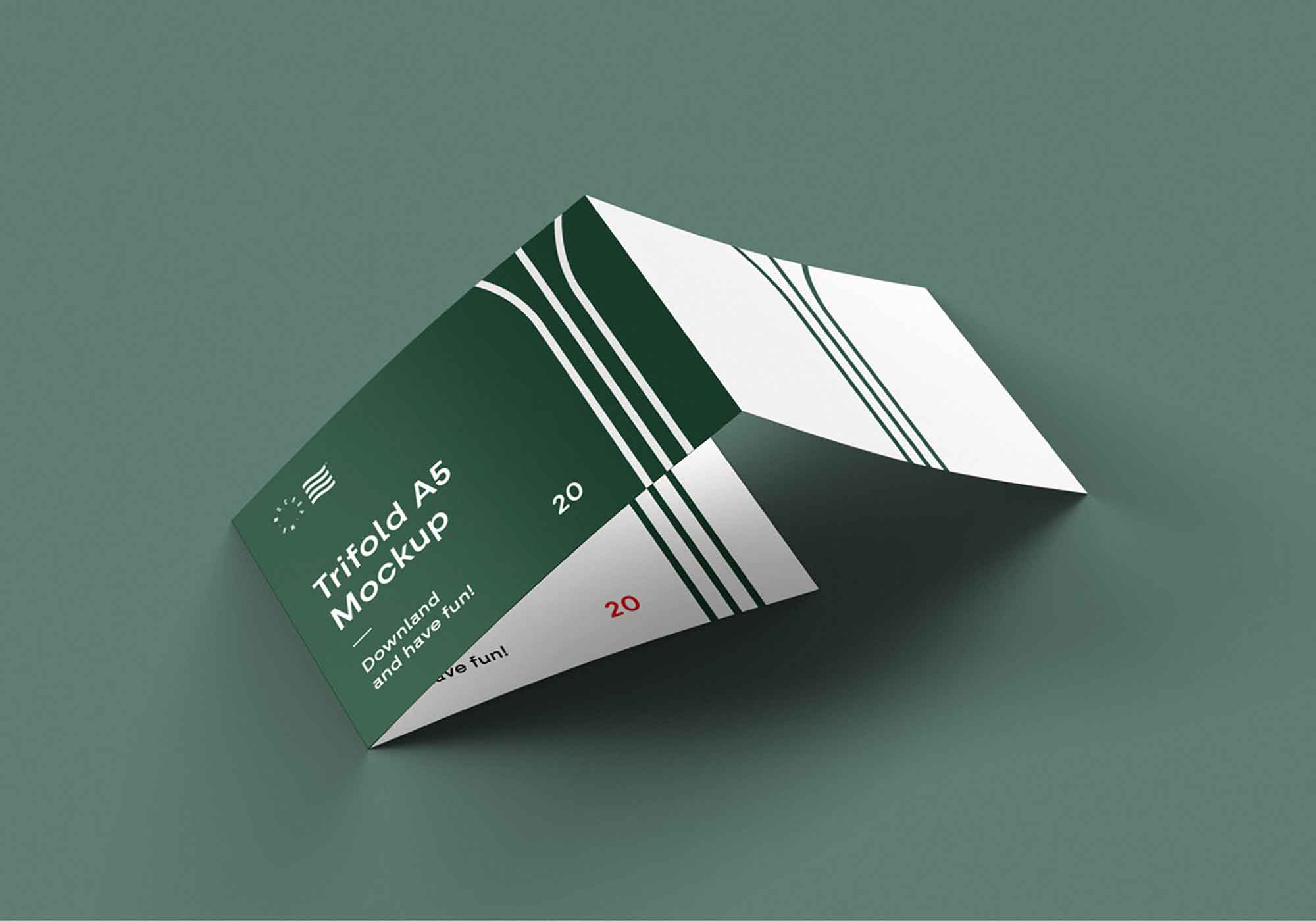 Free 3-Fold Landscape Brochure Mockup (PSD)