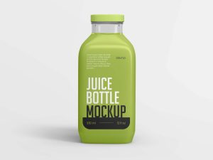 Free 350ml Juice Bottle Mockup (PSD)