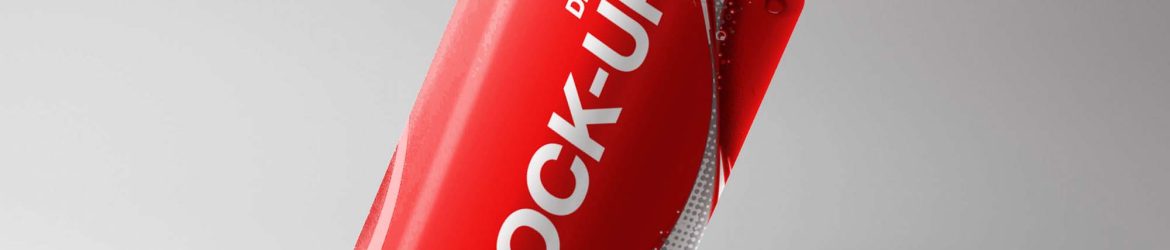 Free 3D Bottle Can Mockup (PSD)