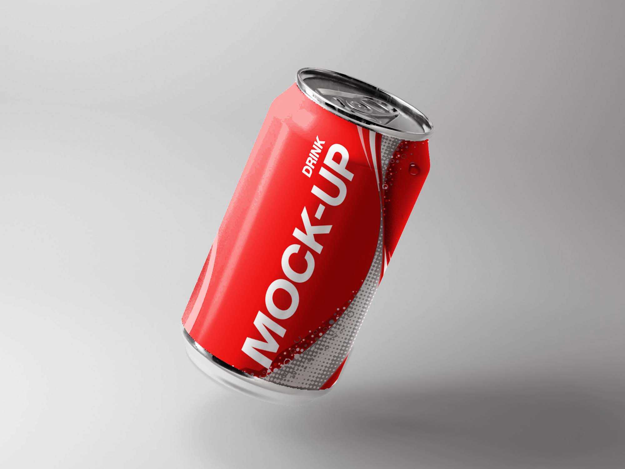 Free 3D Bottle Can Mockup (PSD)