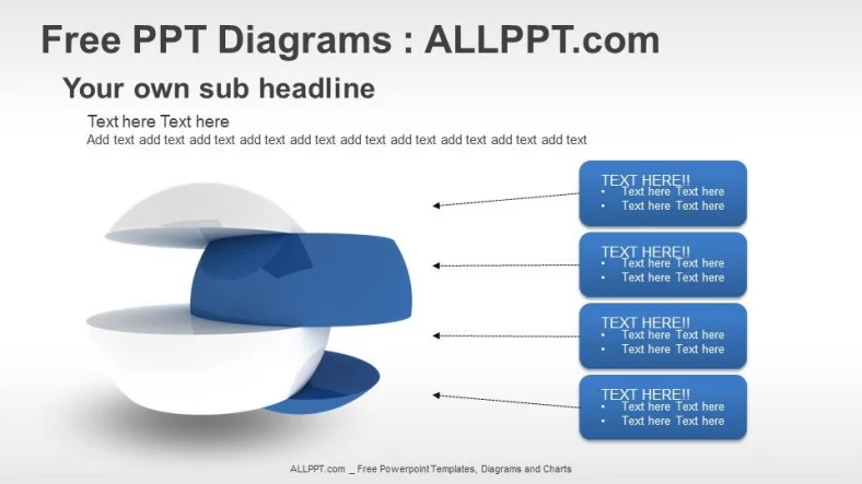 Free 3D Divided Graphic PPT Diagrams