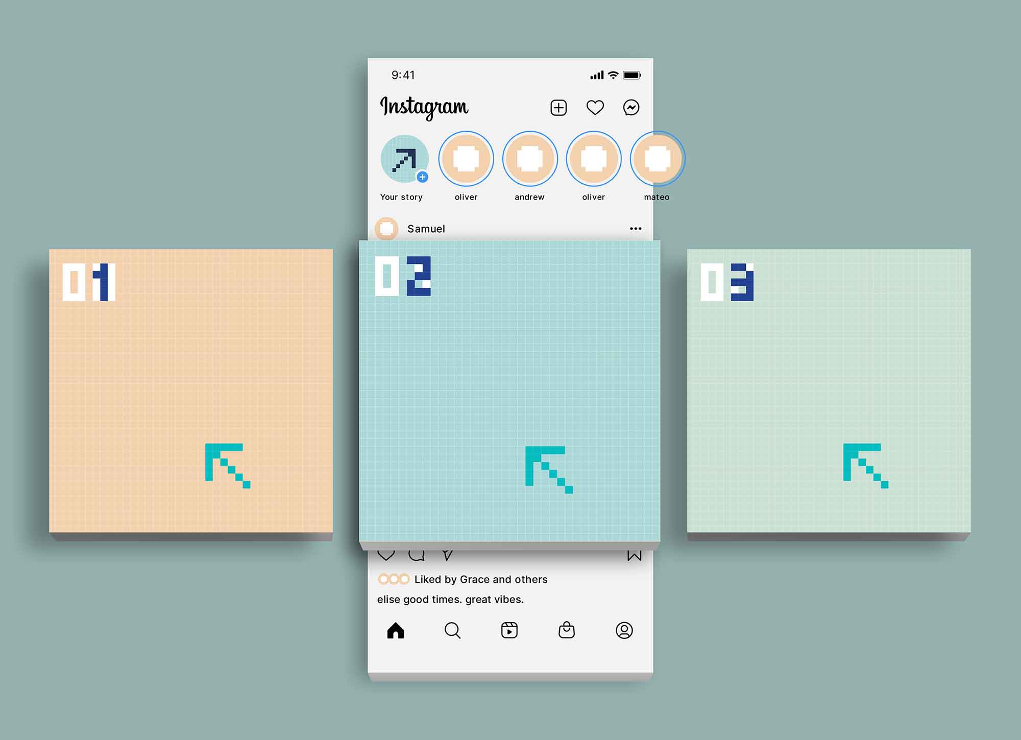 Free 3D Instagram Mockup