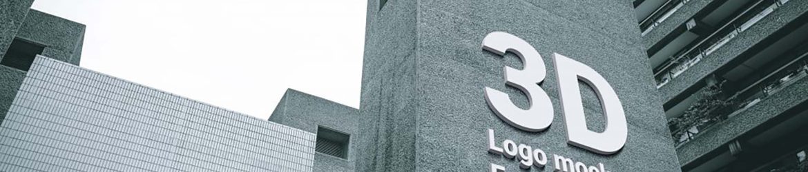Free 3D Logo on Building Mockup (PSD)