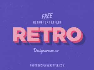 Free 3D Retro Text Effect (PSD)