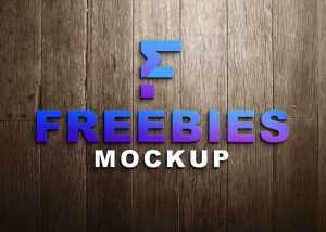 Free 3D Simple Logo Mockup (PSD)